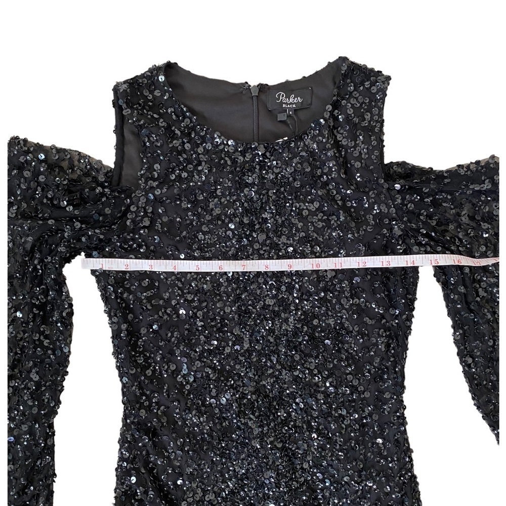 Parker Sequin Mini Dress in Black - Picture 6 of 12